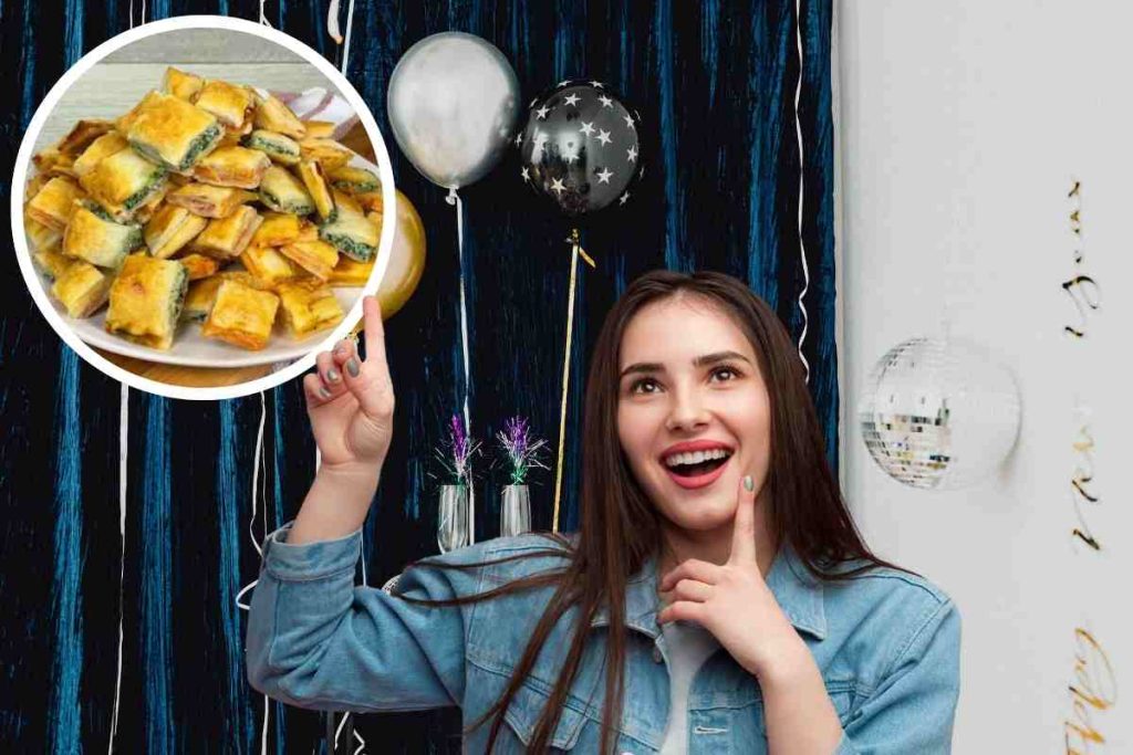 Aperitivo di Capodanno con salatini di pasta sfoglia